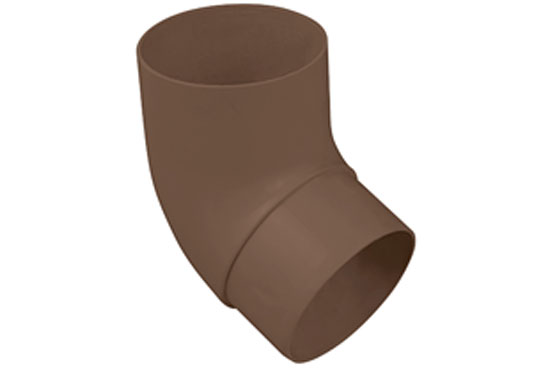 Колено трубы Альта-Профиль Стандарт 67 градусов 74 мм коричневый