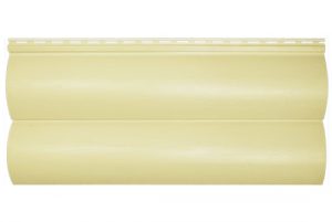 Сайдинг виниловый Альта-Профиль BlockHouse Slim двухпереломный 3660х230x1,1 мм кремовый
